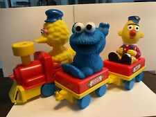 Sesamstrasse Tyco 3 x Figur Zug Big Bird Bibo, Cookie Krümelmonster, Bert 35 cm