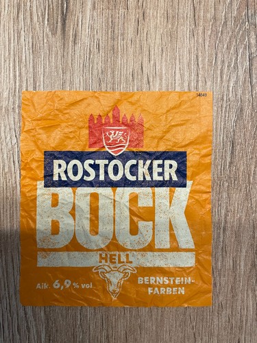 Bieretiketten rostocker bock - bieretiketten,, rostocker,