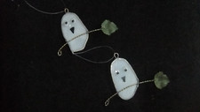 2er Set kleine niedliche Anhänger "EULEN",Tiffany, Handarbeit,Dekoration