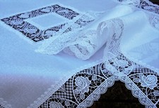 Tischdecke mit spitze - tischdecke,