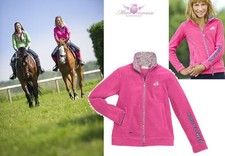 Equi Thème Dolce Flower Polarfleecejacke Damen Reitjacke Hot Pink rosa Gr. S