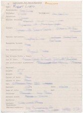 Bonaroo Robert Lichtig Hand Filled Questionnaire 'Bravo' Magazine 1975