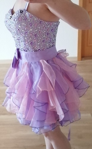 Kleid rosa lila strass - rosa, s