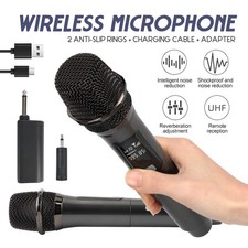 2x Wireless Microphone Professional Handheld Mic System + Receiver Karaoke