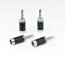 4 Kupfer Bananenstecker für