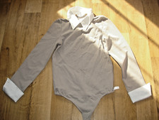 Wolford Effect Damen Blusen Hemd Body String NEU Beige Weiß Gr. M 38 UNI EDEL