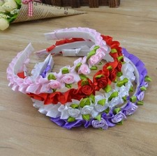 Kinder Haarreif mit Röschen Mädchen Haarreifen Rose Kommunion Blumenkinder Rosen