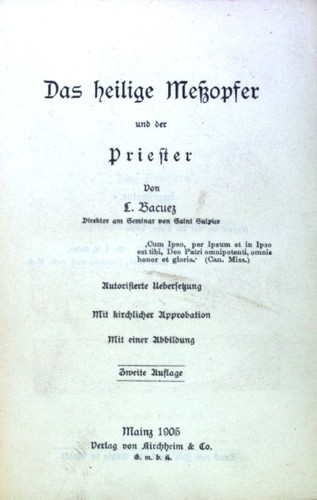 Das heilige messopfer und - das,