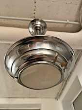 Llampe art deco Bauhaus Hängelampe antik Chrom