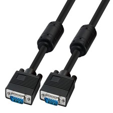 7m S-VGA Kabel Monitor VGA Anschlusskabel schwarz Ferritkern geschirmt