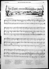 Alter antiker Druck Noten King