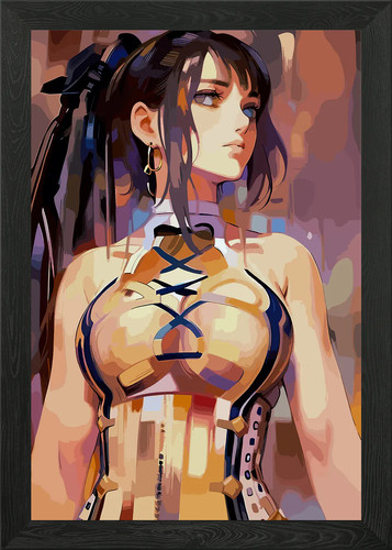 Anime girl gold - girl, in