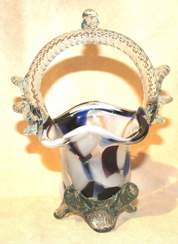 Glas körbchen handarbeit - glas,