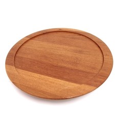 Tablett Lüthje Danish Teak Holz drehbar 315 mm für Dip Schalen Snack Platte rund