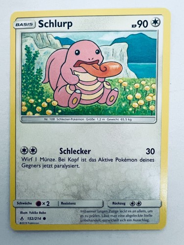 Pokemon karte schlurp - karte, 152/214