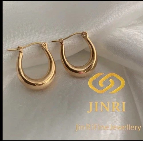 Massive 18k gold creolen - massive,
