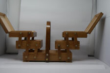 Holznähkasten Buchenholz braun massiv - Nähkiste Nähkorb Näh Aufbewahrung NEU