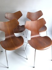 4er Set Grand Prix Chairs – Fritz Hansen 3130 – Arne Jacobsen – Selten!