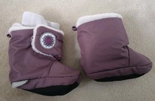 Mädchen Sterntaler Winter Überzieh Schuhe In Größe 17/18 Lila Neuwertig