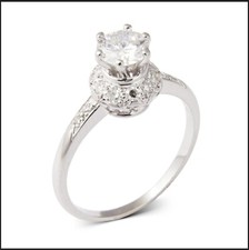18K 750 Gold Solitaire 1,115ct Diamond Ring RG55 Diamant Solitär Unikat Brillant