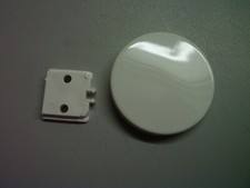 1 x Türgriff Balkontürgriff Türziehgriff weiss, Durchmesser 5 cm, unben.