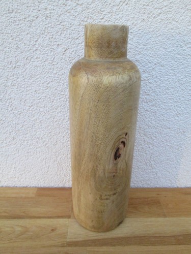 Deko vase mangoholz gerade - vase,, mangoholz,