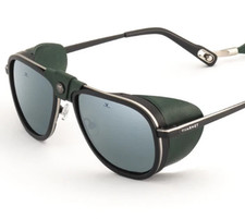 Vuarnet Sunglasses VL211200021123 GLACIER 2112 VL2112 Black/Green + Pure Grey SF