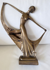 Bronzeskulptur ART DECO  Tänzerin Tanz Frau Bronze Statue Dancer,Höhe 34cm