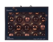 21 Weihnachtskugeln Glas 5-7cm matt, glänzend & transparent Christbaumkugeln