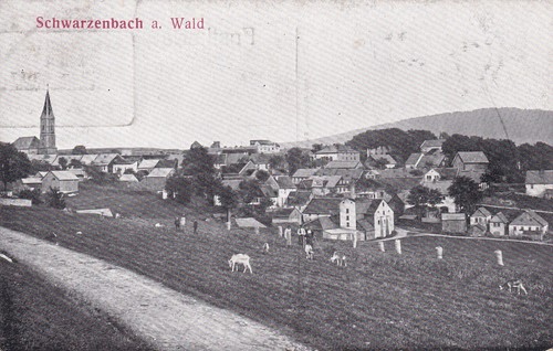 Postkarte schwarzenbach am - -,
