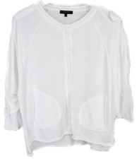 Tricot Chic Pullover Damen US 6 Strickjacke Gestrickt Dekorativ 3/4 Ärmel Weiß