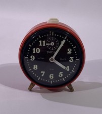 Peter Perfekt Silent Trio Wecker Rot Mechanisch Vintage Retro Uhr Vitage Rarität