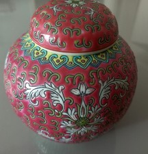 Teedose Deckeldose Aufbewahrung Ingwertopf Chinesische Porzellan Rot