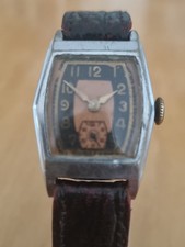 SEHR SCHÖNE GUT ERHALTENE UND SELTENE VINTAGE MARKENLOSE ART DECO HERRENARMDUHR