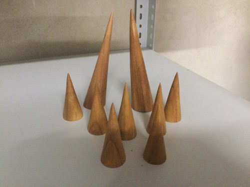 Natural holz kegel - 9, ring