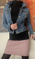 Coole kurze sexy vintage Jeans Jacke Gr.XS/34-36 blau 90%BW elastisch?so schön