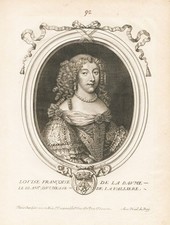 Louise de la Valiere mistress of Louis XIV Portrait Kupferstich engraving 1680