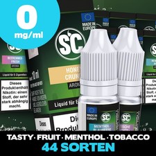 SC Liquids E-Liquid für E-Zigarette & Vape mit 0mg Nikotin Nic Salt Nikotinfrei