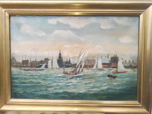 ölgemälde boston harbor - harbor,
