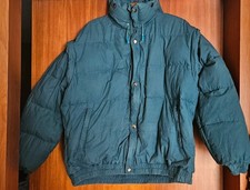 Daunenjacke 2in1 Jacke&Weste Petrol Damen Gr. L Vintage mit Kapuze koenig sports