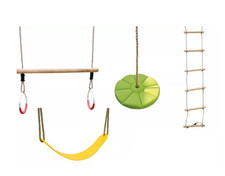 Schaukelsitz SET Affenschaukel Strickleiter Kinderschaukel Spielturm Spielhaus