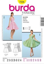 Burda Young Schnittmuster - 50er-Jahre Kleid mit Tellerrock - Nr.7556