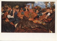 Alte Kunstpostkarte - Carl Bantzer - Hessischer Bauerntanz