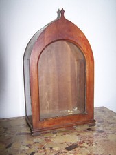ausgefallene kleine Biedermeier Vitrine Kirschbaum