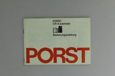 Bedienungsanleitung manual Porst CR-3 automatic (12112130)