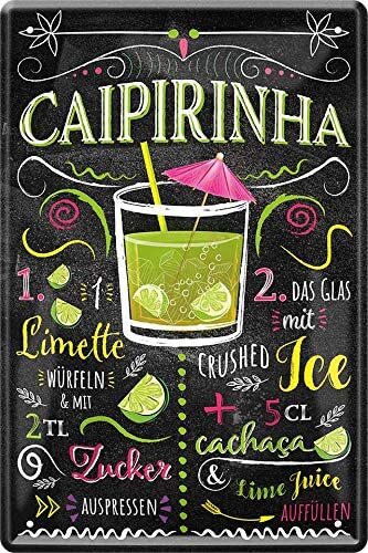 Blechschilder cocktail rezept - cocktail,