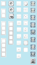 Jung AS500 Alpinweiss Steckdosen Abdeckungen Schalter Einsätze frei wählbar
