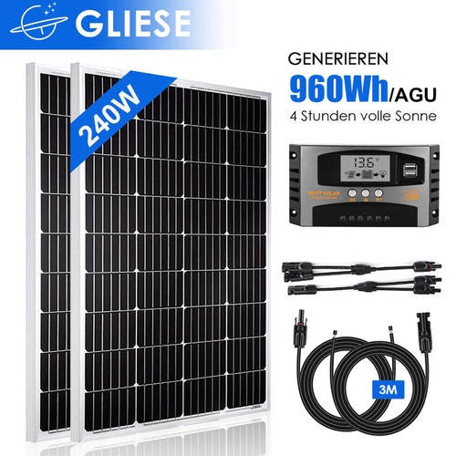 240w solarpane komplettpaket - 240w,