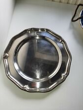 Silber rundes platzteller  Sivar  Perlrand& Muscheln ca 32.5 cm Delheid Freres