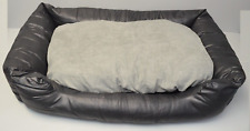 ZooRoyal Hundebett Hundesofa Kunstleder Schlafplatz 120x85x30cm mit Wendekissen